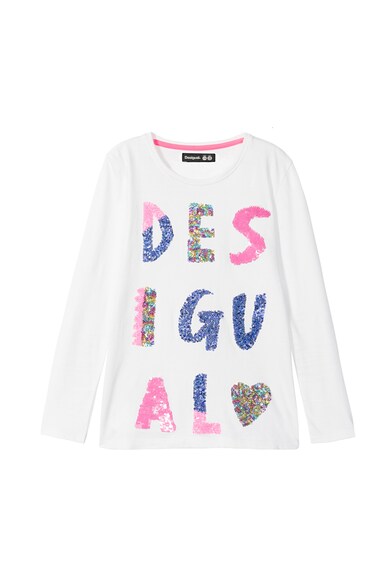 DESIGUAL Bluza cu logo din paiete Fete