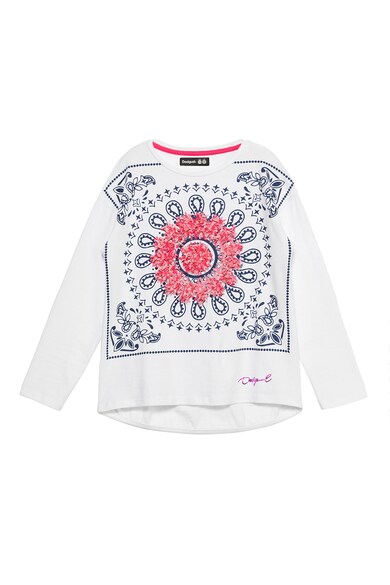 DESIGUAL Bluza cu decolteu la baza gatului si imprimeu mandala Fete