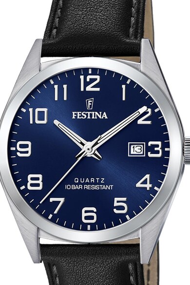 Festina Ceas rotund cu o curea de piele Barbati