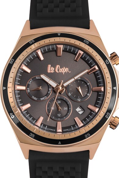 Lee Cooper Мултифункционален часовник със силиконова каишка Мъже