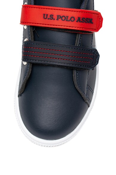 U.S. Polo Assn. Pantofi sport de piele ecologica, cu velcro Cino Baieti