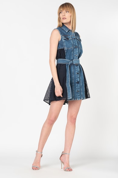 Sportmax Code Rochie din denim cu segmente din plasa Ozieri Femei