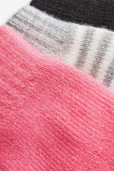 NEXT Set de manusi tricotate cu mansete striate - 3 perechi Fete