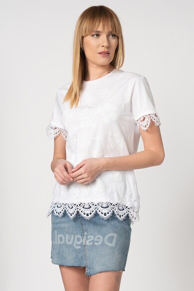 DESIGUAL Tricou cu garnituri din dantela crosetata Gante Femei