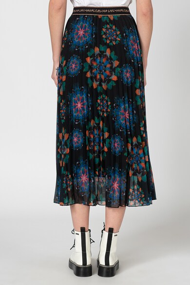 DESIGUAL Fusta maxi plisata, cu model floral Delos Femei