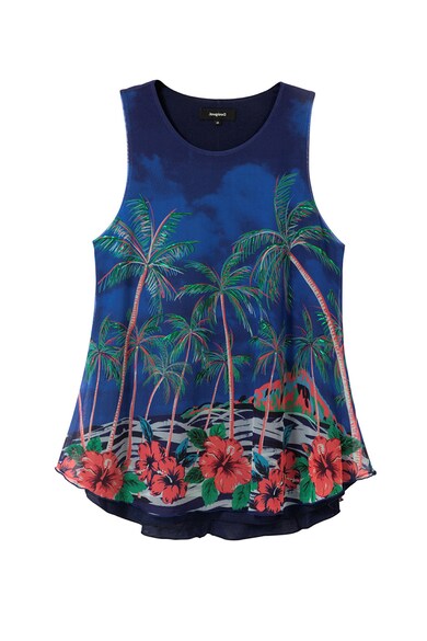 DESIGUAL Top lejer cu imprimeu tropical Femei