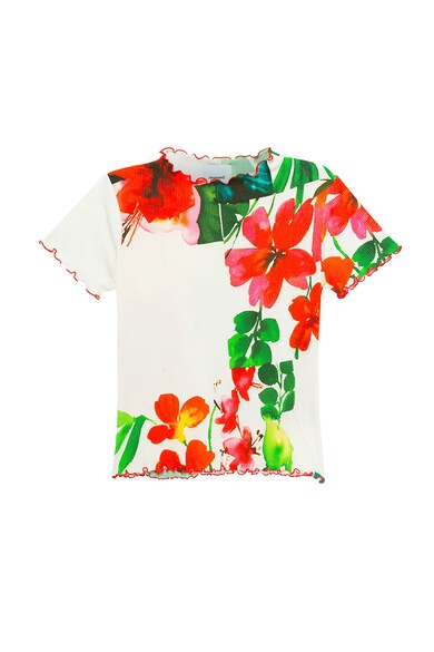 DESIGUAL Tricou cu striatii si imprimeu floral Femei