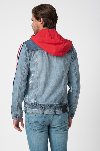 DESIGUAL Jacheta de denim cu benzi laterale contrastante Adley Barbati