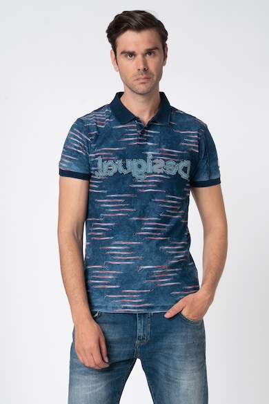 DESIGUAL Tricou polo cu imprimeu logo Beau Barbati