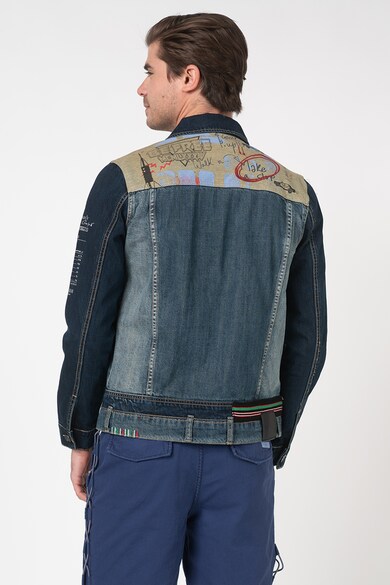 DESIGUAL Jacheta de denim cu imprimeuri diverse Adam Barbati