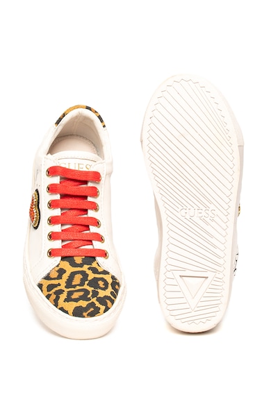 GUESS Pantofi sport din piele cu animal print Fete