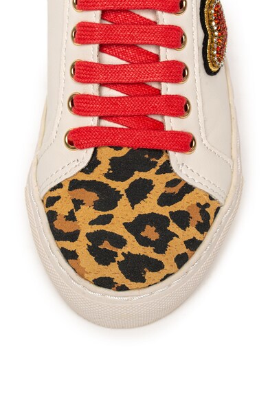 Guess Pantofi sport din piele cu animal print Fete