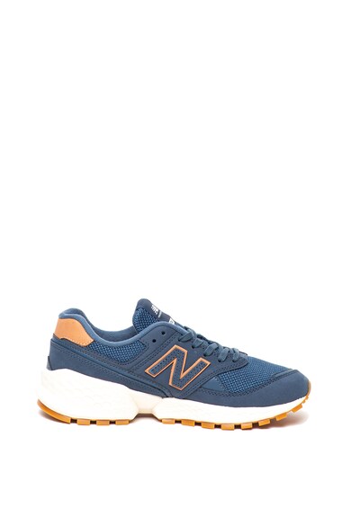 New Balance 574 bőr sneaker textilszegélyekkel női