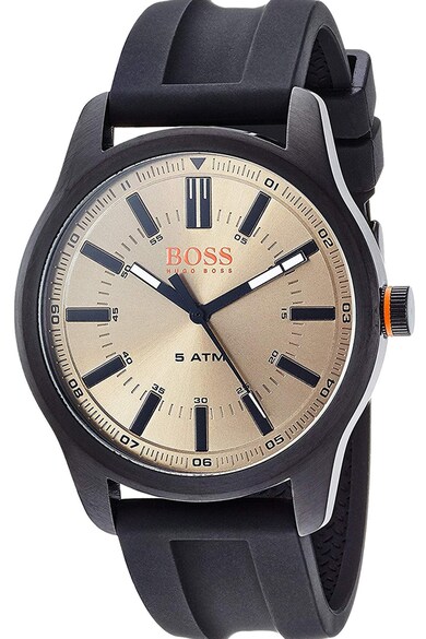 Hugo Boss Orange Овален часовник със силиконова каишка Мъже