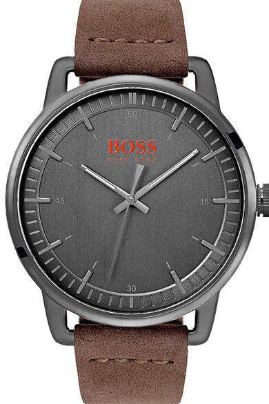 Hugo Boss Orange Аналогов часовник с кожена каишка Мъже