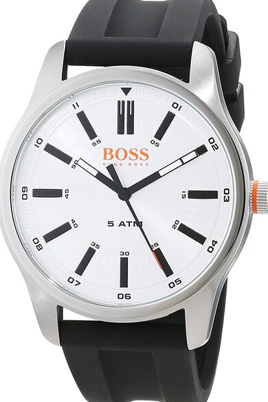 Hugo Boss Orange Овален часовник със силиконова каишка Мъже
