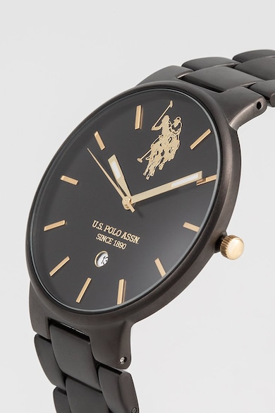 U.S. Polo Assn. Set de ceas quartz si bratara cu aspect tesut Femei