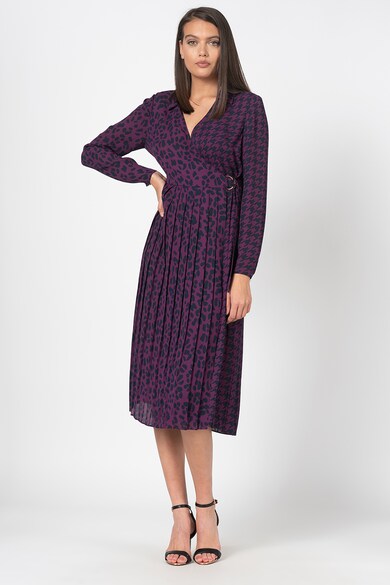 Ted Baker Rochie petrecuta cu model houndstooth si animal print Folita Femei