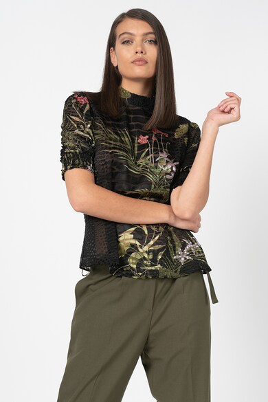 Ted Baker Bluza vaporoasa transparenta cu imprimeu tropical Elligan Femei