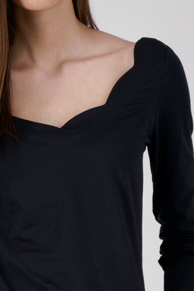 Esprit Блуза с органичен памук и вълнообразно деколте Жени