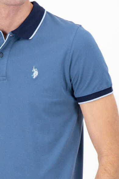 U.S. Polo Assn. Tricou polo cu garnituri contrastante Barbati