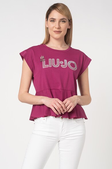 Liu Jo Tricou de bumbac cu aplicatii cu strasuri Femei