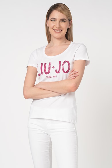Liu Jo Tricou slim fit cu imprimeu logo Femei