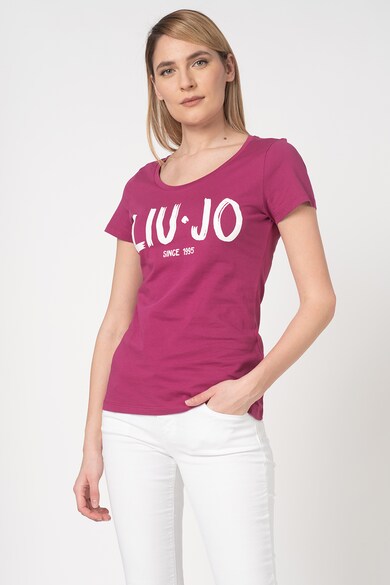 Liu Jo Tricou slim fit cu imprimeu logo Femei