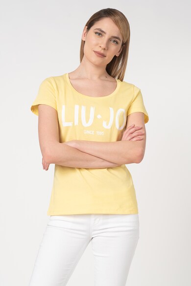 Liu Jo Tricou slim fit cu imprimeu logo Femei