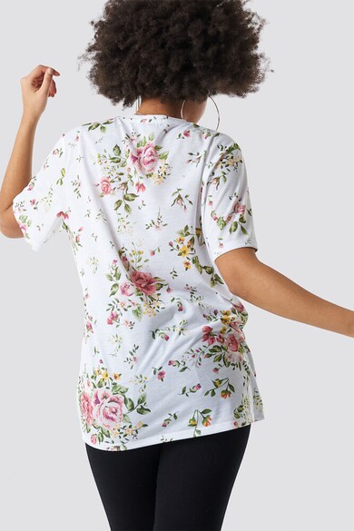 NA-KD Тениска с овално деколте и флорална щампа Жени