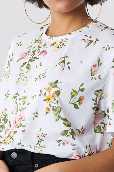 NA-KD Тениска с овално деколте и флорална щампа Жени
