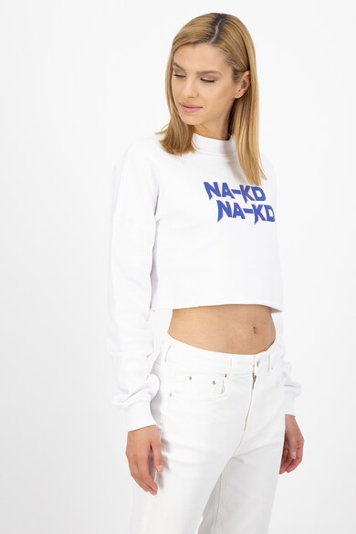 NA-KD Bluza sport crop cu imprimeu logo Femei