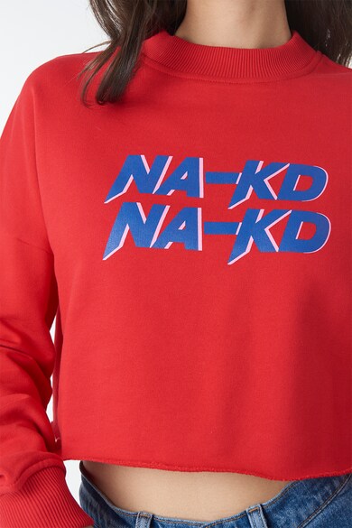 NA-KD Bluza sport crop cu imprimeu logo Femei
