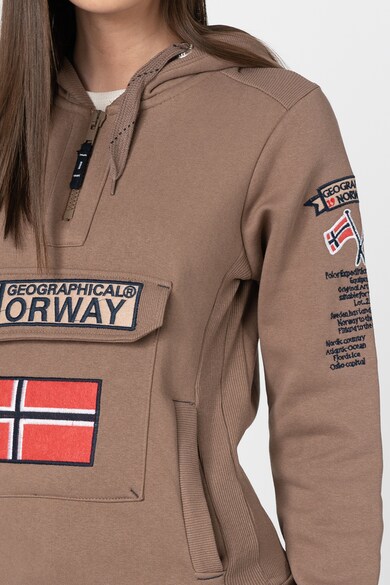 Geographical Norway Hanorac cu imprimeu logo si buzunar frontal Gymclass Femei