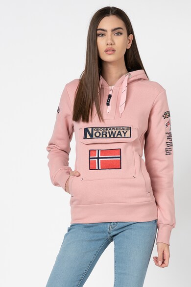 Geographical Norway Hanorac cu imprimeu logo si buzunar frontal Gymclass Femei