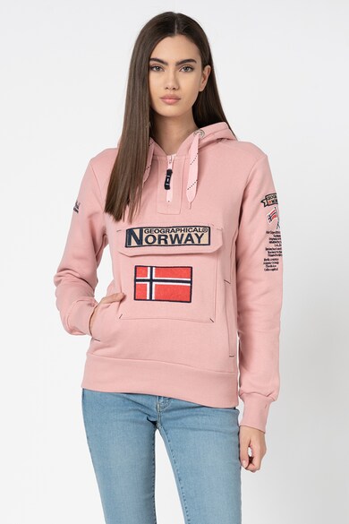 Geographical Norway Hanorac cu imprimeu logo si buzunar frontal Gymclass Femei