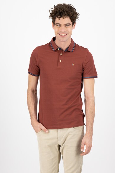 Jack & Jones Tricou polo slim fit cu detaliu brodat Paulos Barbati