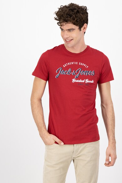 Jack & Jones Szűk fazonú kerek nyakú mintás póló férfi