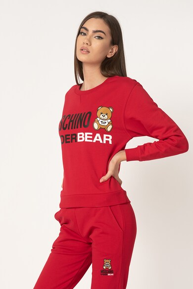 Moschino Bluza sport de casa, cu imprimeu logo cauciucat Femei