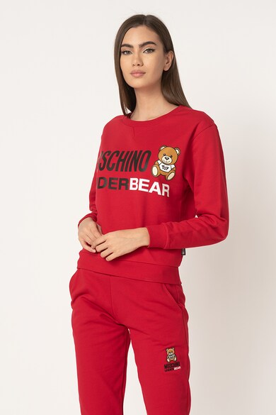 Moschino Bluza sport de casa, cu imprimeu logo cauciucat Femei