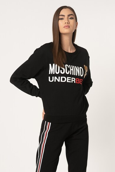 Moschino Bluza sport de casa, cu imprimeu logo cauciucat Femei