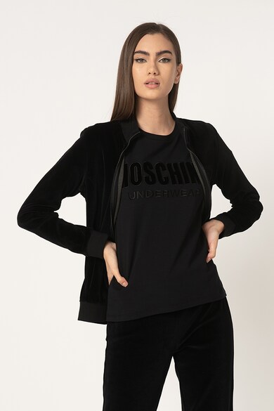 Moschino Bluza sport catifelata cu fermoar Femei