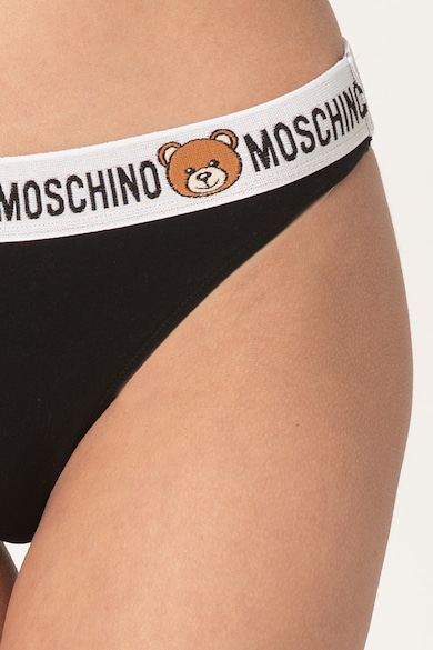 Moschino Chiloti tanga cu banda logo elastica in talie Femei