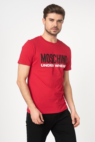 Moschino Tricou de casa cu aplicatie logo cauciucata Barbati