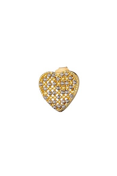OXETTE Cercei cu tija, in forma de inima placati cu aur de 18k si decorati cu cristale Femei