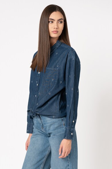 GAP Camasa din chambray cu broderie cu inimi Femei