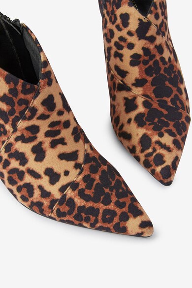 NEXT Botine cu animal print si toc cubanez Femei