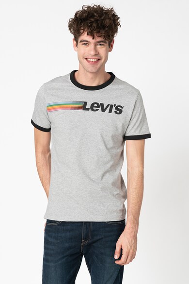 Levi's Tricou cu imprimeu logo si decolteu la baza gatului Barbati