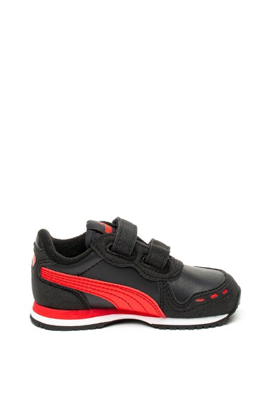 Puma Pantofi sport de piele ecologica, cu velcro Cabana Racer Baieti