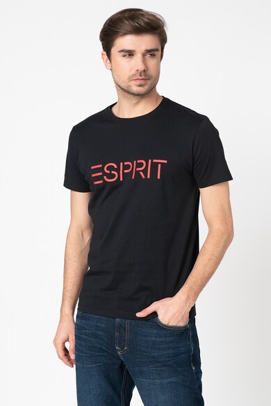 Esprit Tricou din bumbac organic cu imprimeu logo Barbati